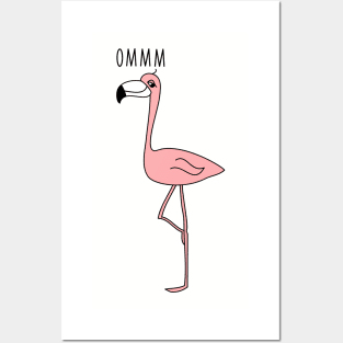 Funny yoga flamingo Posters and Art